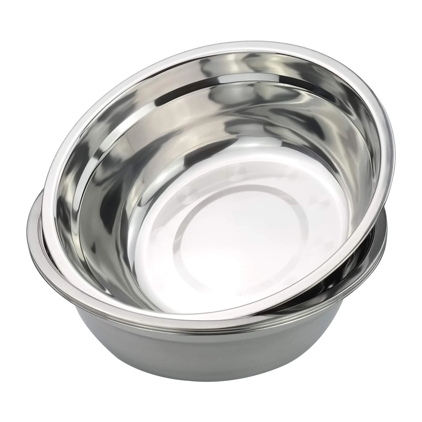 4 PCS Stainless Steel Mixing Bowls Metal Prep Food Serving Kitchen Bowl Set
