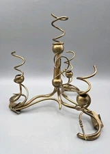 RARE Brass Surrealist 4 Branch Candle Holder - Style of Claude Lalanne Dalí