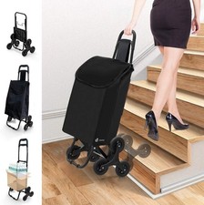 VOUNOT Folding Shopping Trolley on 6 Wheels, Stair Climbing Shopping Cart