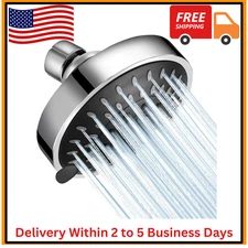HOPOPRO High Pressure Shower Head 5 Settings Fixed Showerhead 4 Inch High F...