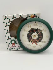 Feldstein Christmas Carol Musical Wall Clock Hourly Melody Light Sensor Vintage