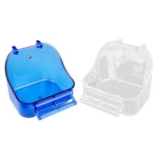 Parrot Bath Box Plastic Bird Bathtub for Cage Hanging for Small Pet Birds