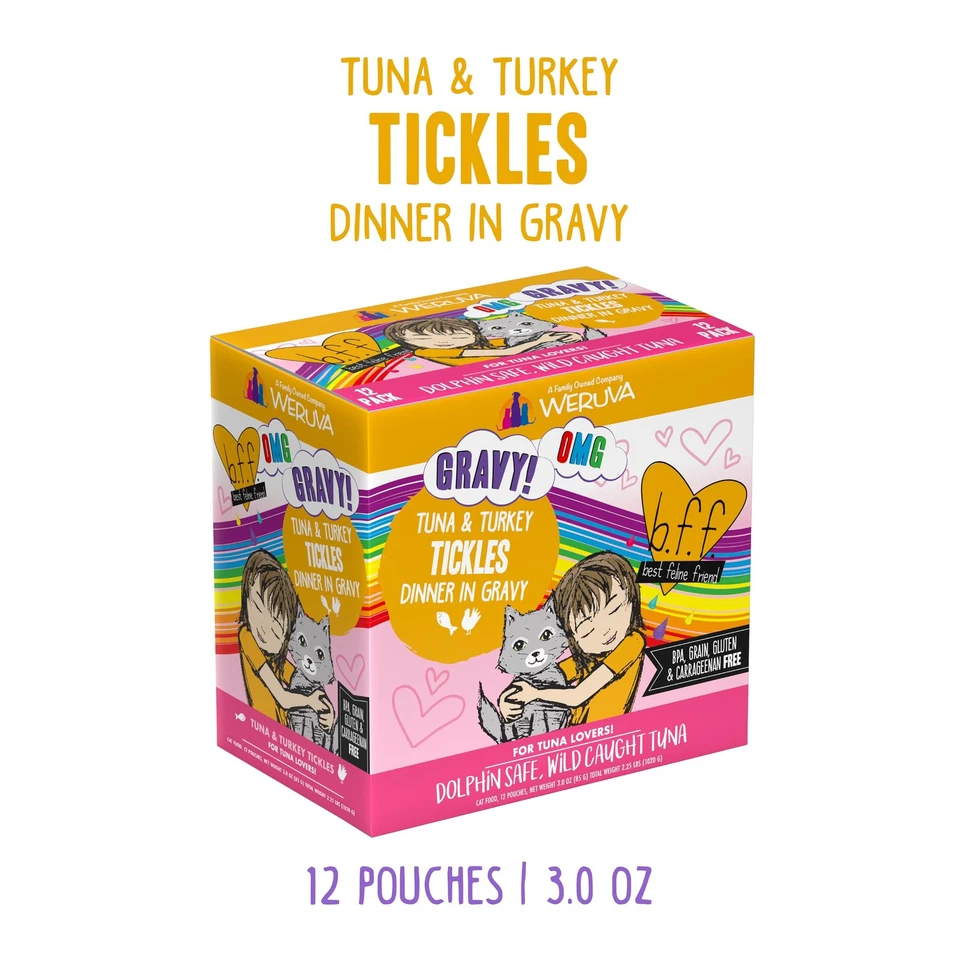 Weruva B.F.F. OMG - Mejor amigo felino ¡Oh mi salsa!, cosquillas de atún y pavo con... Foto 2 de 4