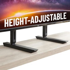 Universal TV Stand Base Height Adjustable for TVs up to 77 inch Wobble-Free