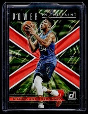 2021-22 Donruss #3 Giannis Antetokounmpo Power in the Paint Holo Red Laser #/99