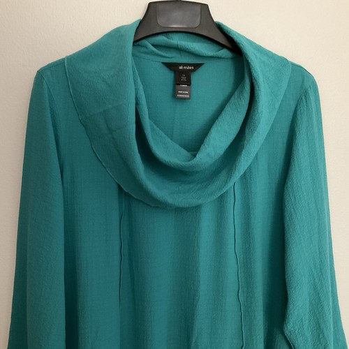 Ali Miles Women Tops Plus Size 1X Green Turquoise 3/4 Sleeves - Bild 2 von 8