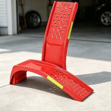 2pcs Heavy Duty Car Ramps 9 High Lift Service Ramps 8000lbs For Oil Changes Red