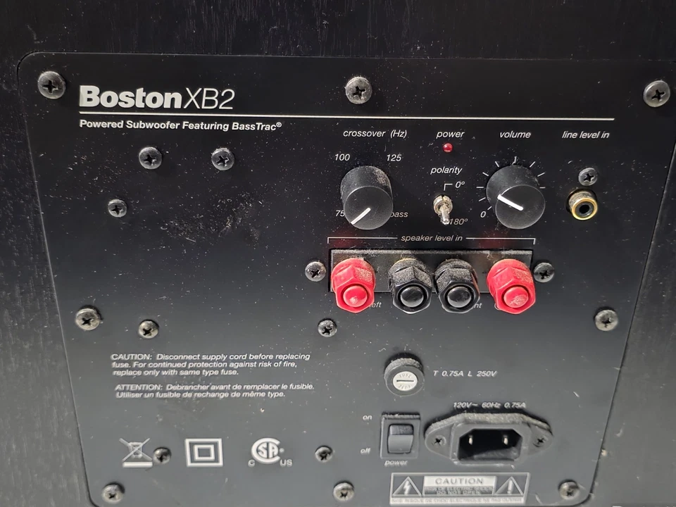 Boston Acoustics XB2 8" subwoofer alimentato sub home theater crossover AGY007210  - Immagine 4 di 4