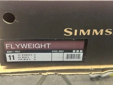 Simms Men’s Studded Felt Flyweight Wading Boots Size 11