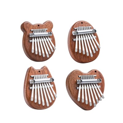 8 Keys Mini Kalimba Thumb Piano Finger Percussion Solid Wood Toy Musical Gift