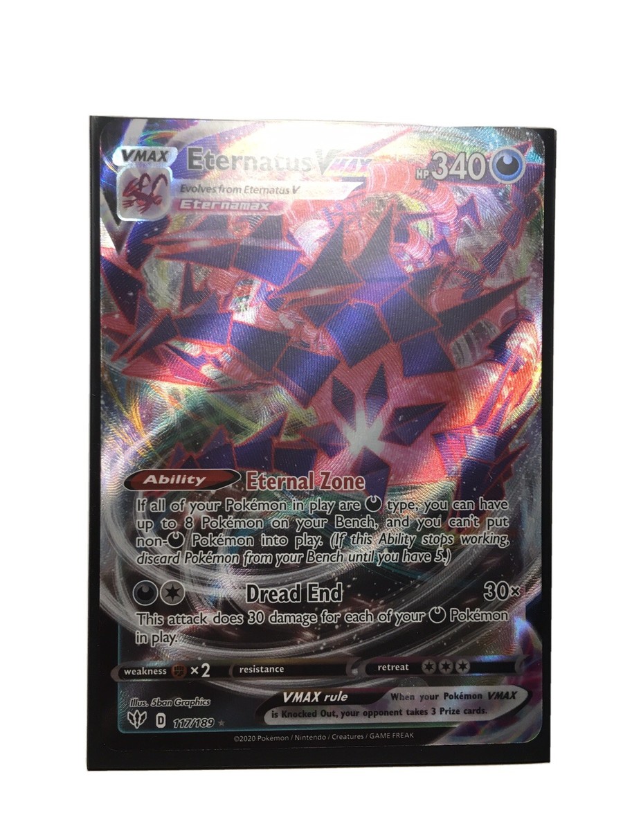 Eternatus VMAX 117/189 Ultra Rare Darkness Ablaze- MINT Pokemon Card