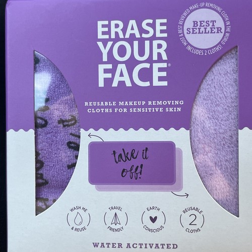 2pk Erase Your Face Reusable Makeup Removing Cloths - NEW Danielle Creations - Picture 9 of 11