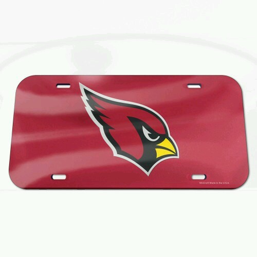 ARIZONA CARDINALS SPECIALTY ACRYLIC CAR LICENSE PLATE NFL WINCRAFT - Picture 1 of 2
