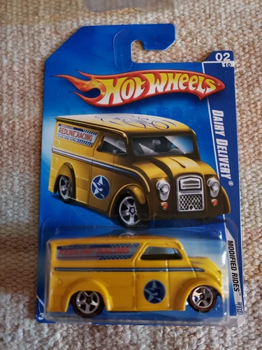 NIP Hot Wheels Modified Rides Dairy Delivery Yellow Redline Tires w/ case