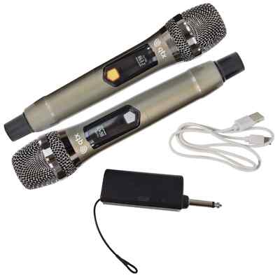 QTX J-MIC duales kabelloses UHF-Handmikrofonsystem