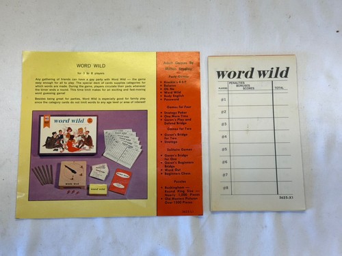 Vintage 1967 Milton Bradley Board Game No. 5625 “WORD WILD” - Picture 7 of 10