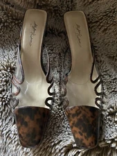 Stefani Couture Animal Print Mules