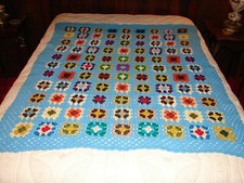 New Granny Square Afghan Handcrafted Crochet Throw Blanket Afghan