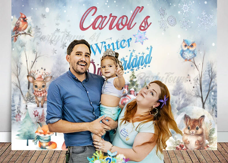 10x5ft Winter ONEderland, Winter Birthday backdrop, ONEderland photo booth - Image 2 of 4