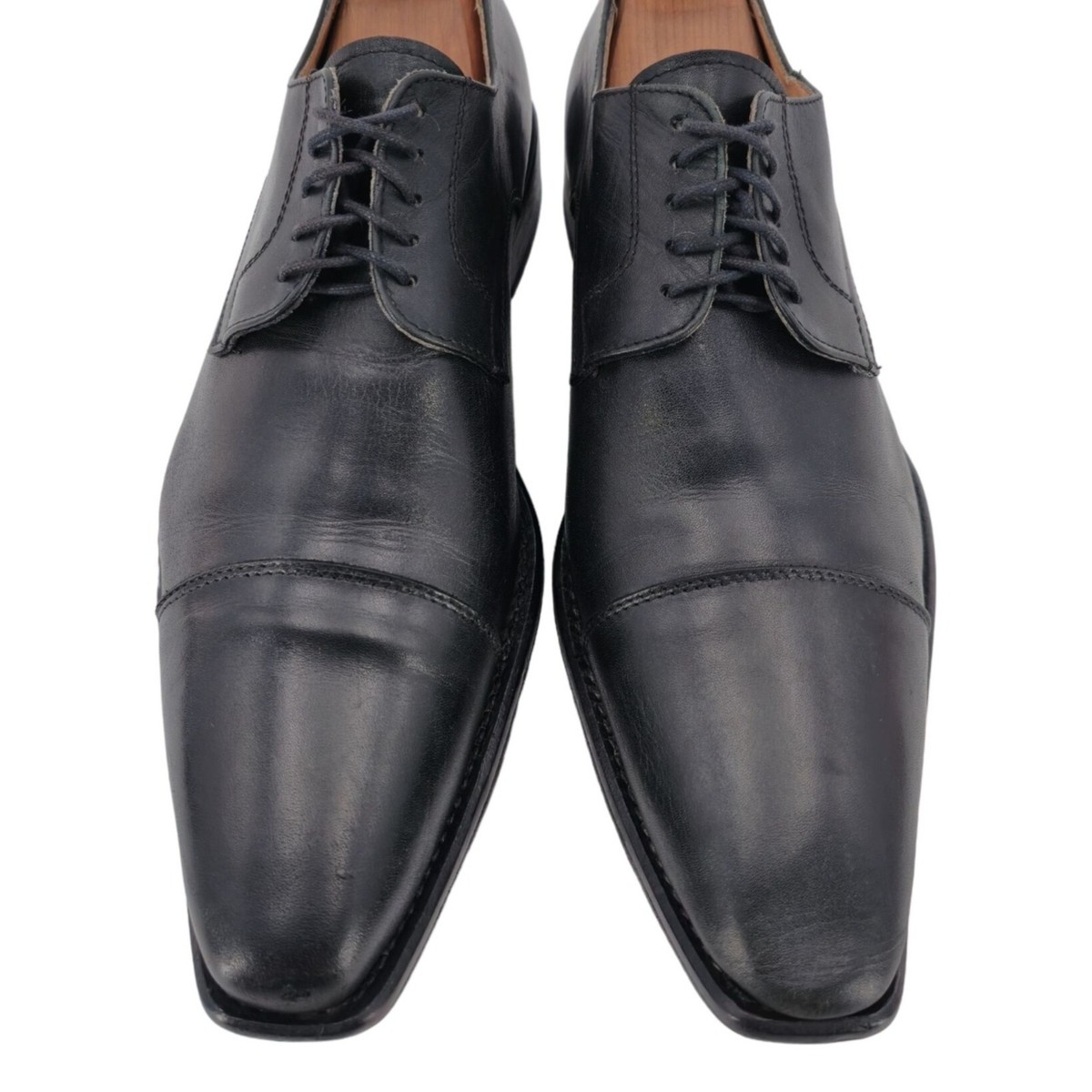 WORN 1x To Boot NY Black Cap Toe Oxford Derby Lace Up Dress Shoes 13 Italy Genoa Cap-Toe Oxford // Black – Anthony Veer main image 3