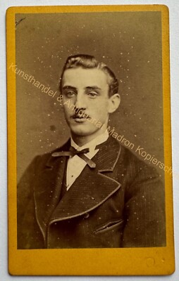 orig. CDV Foto Fotografie Bild alt Herr Mann Mode um 1870 Otto Joop Hamburg