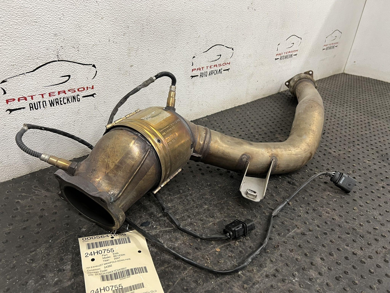 03-12 BENTLEY CONTINENTAL GT PASSENGER EXHAUST MANIFOLD DOWN PIPE 54K 3W0253059A