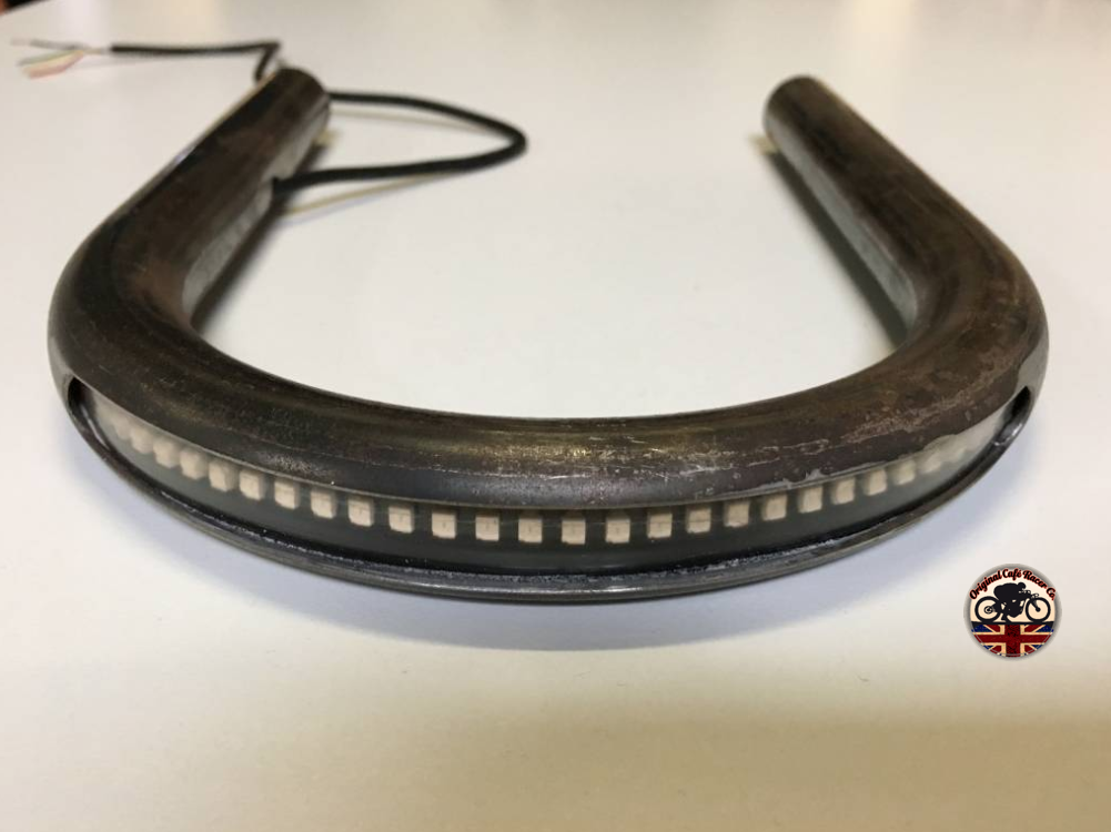 C-FUNN Cafe Racer Rahmen-Tracker, Flacher Sitz Schlaufe Mit LED Blinklicht