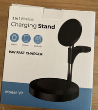 3 in 1 Wireless Charging Station for Multiple Devices Compatible with Apple 15W