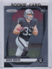 BROCK BOWERS ROOKIE CARD Las Vegas Raiders Football 2024 PRIZM $$ NFL RC!