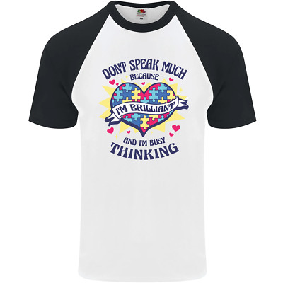 Fruit of the Loom Wert Gewicht Dont Speak Much Autismus T-Shirt Herren Baseball