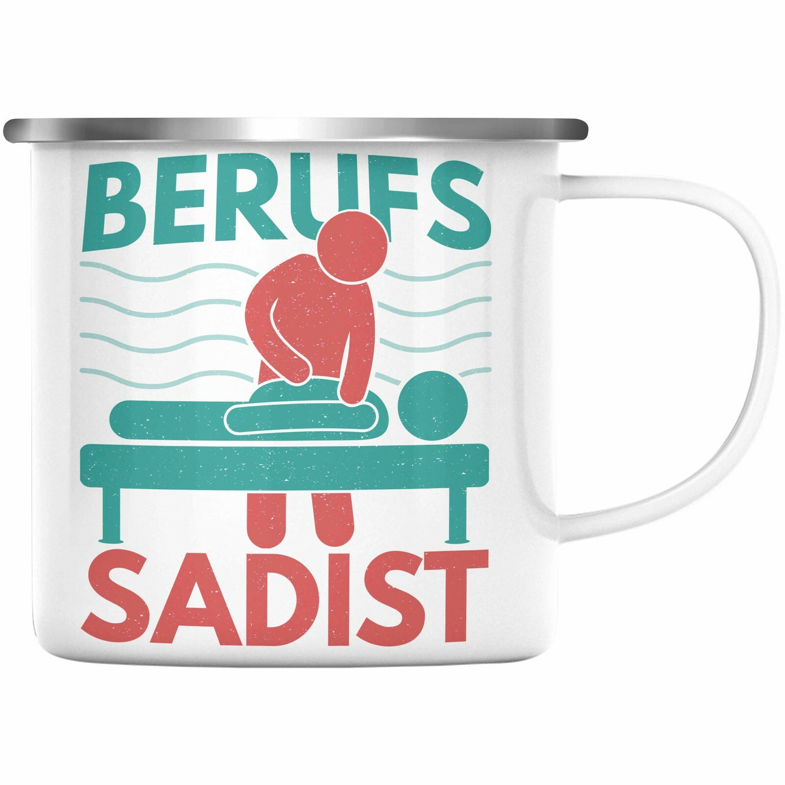 Trendation - Berufs Sadist Physiotherapeut Geschenk Physiotherapie Lustig Emaill