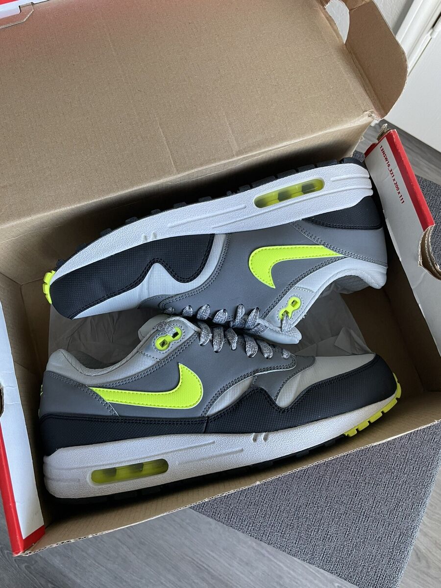 Nike Air Max 1 Essential Dusty Grey Volt Retro sz8 supreme Nike Air Max 1 Essential Dusty Grey Volt Retro sz8 supreme