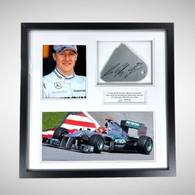 Photo Michael Schumacher Signée à La Main 12×8 – Mercedes F1 – Autographe Original