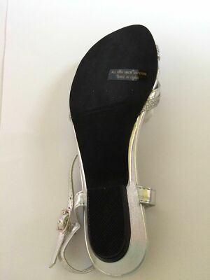 Touch Ups Women's Melanie Dress Sandal - Low Heel With Adjustable Ankle Strap (Patent/Glitter)