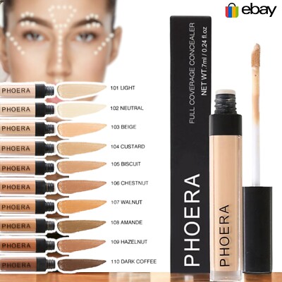 Phoera Full Coverage Concealer Foundation Make-up matt aufhellen langanhaltend UK