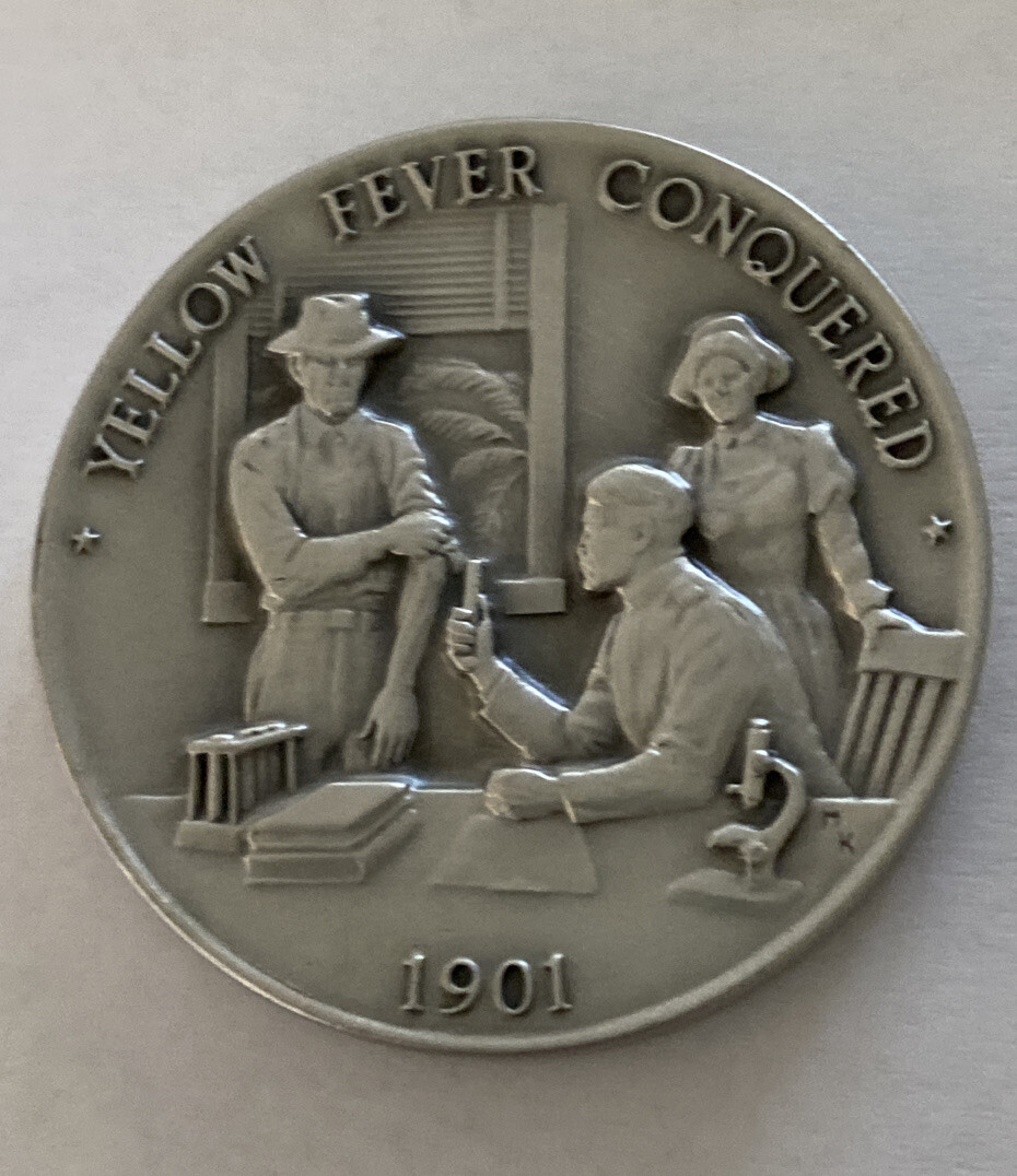 Yellow Fever Conquered 1901 Commemorative Fine Pewter Coin