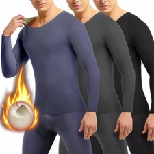 Men Thermal Underwear Long Johns Double-side Comfortable Top&Bottom Warm Soft UK