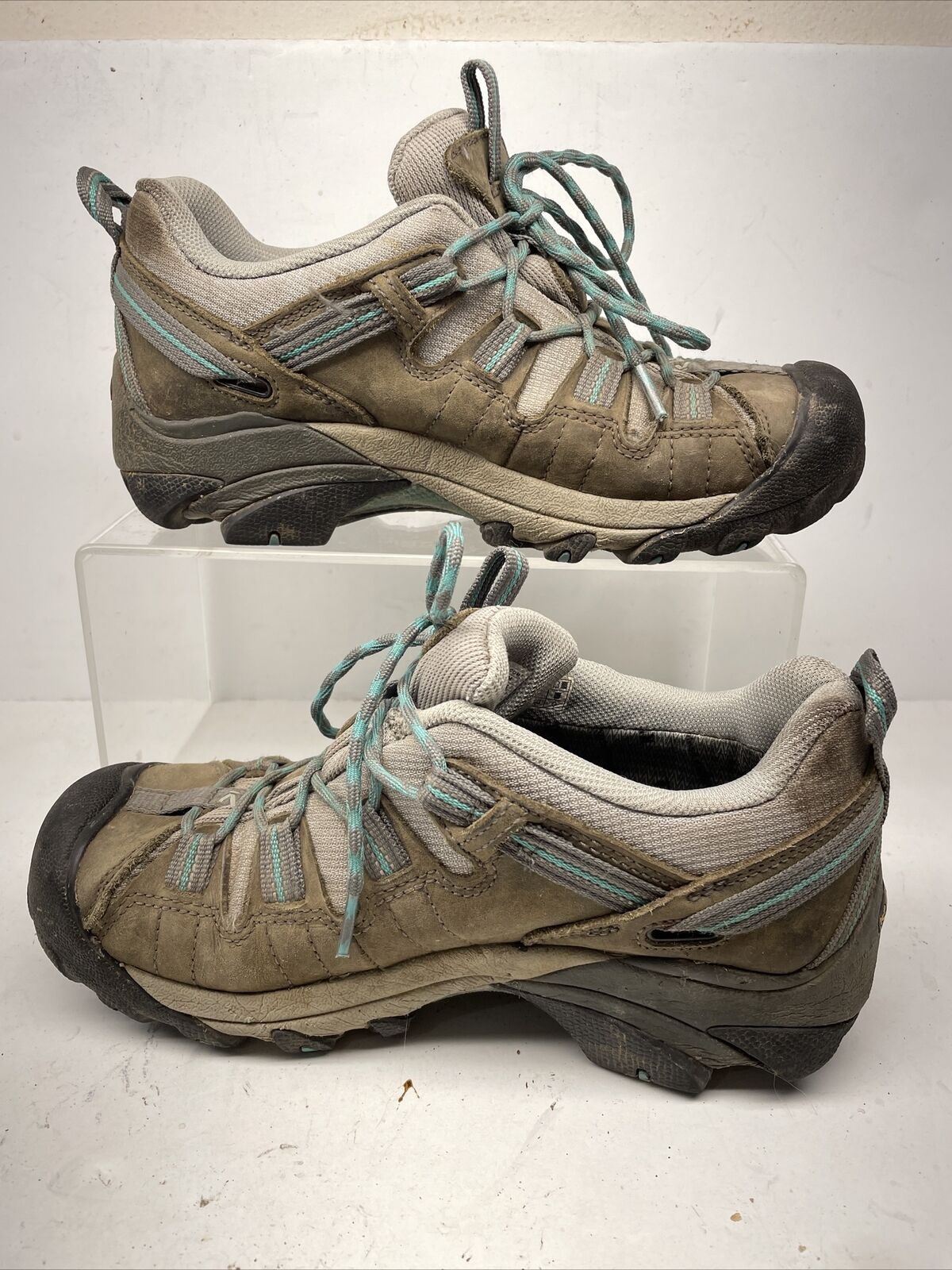 Scarpe da trekking impermeabili Keen Targhee II pelle grigio verde donna taglia 7 5