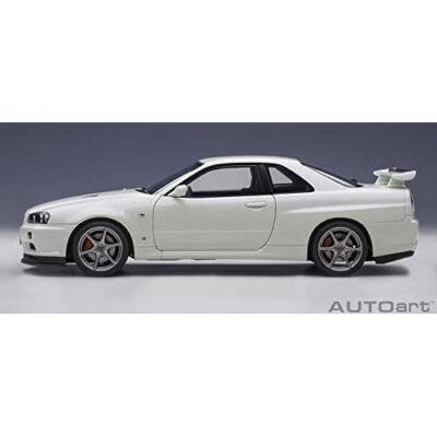 AUTOart 1/18 NISSAN SKYLINE GT-R (R34) V-SPEC II White Pearl 77406