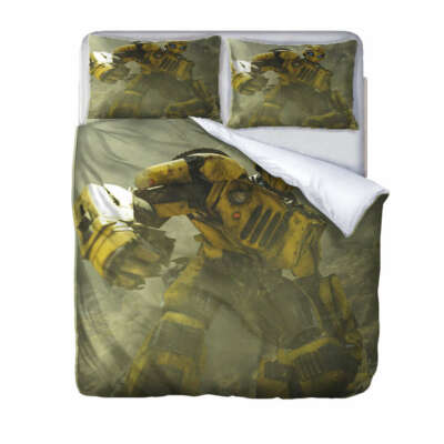 Yellow Mecha Pure 3D Print Duvet Quilt Doona Covers Pillow Case Bedding Sets