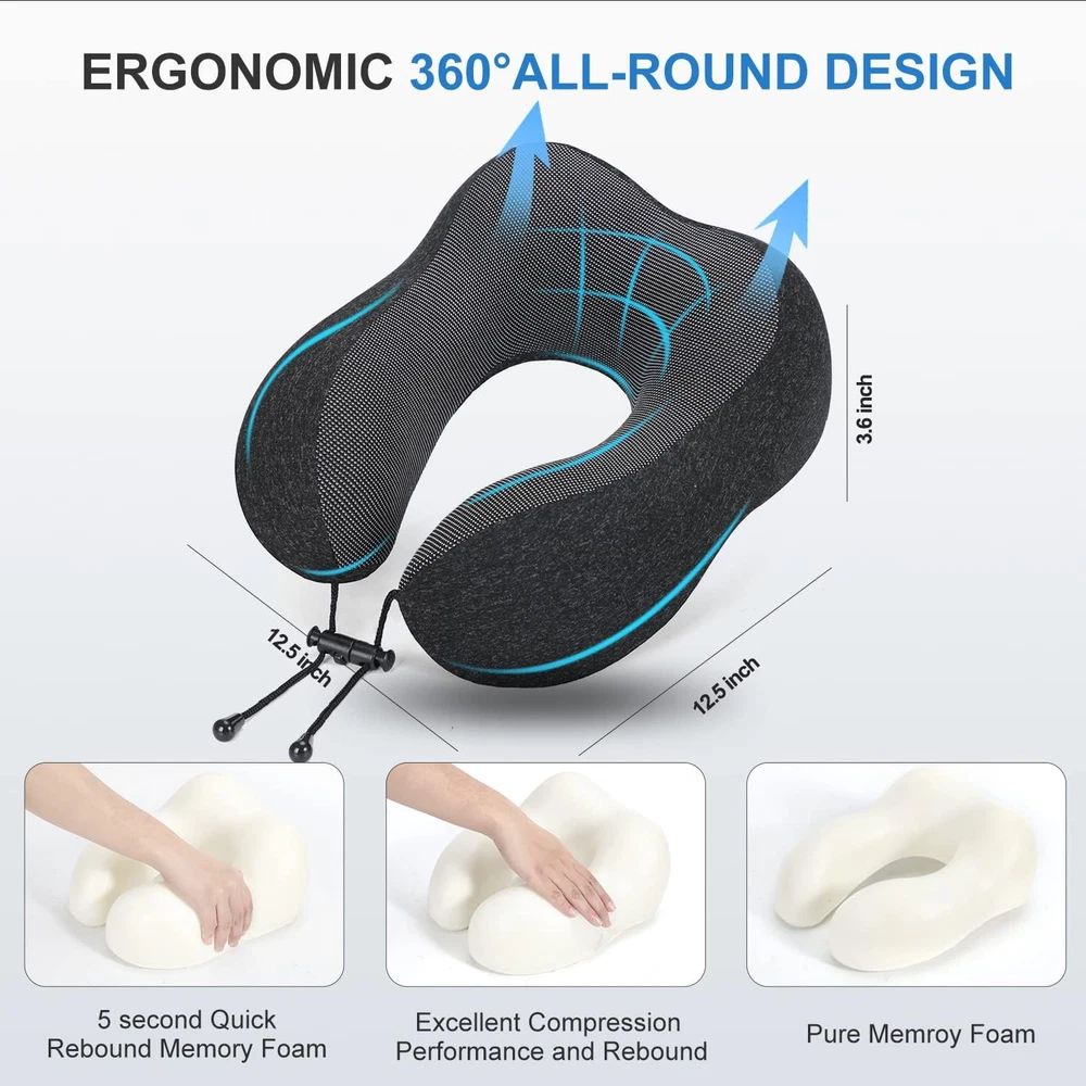 Best Memory Foam Travel Neck Pillow for Head Support and Comfortable Sleep Best Memory Foam Travel Neck Pillow for Head Support and Comfortable Sleep