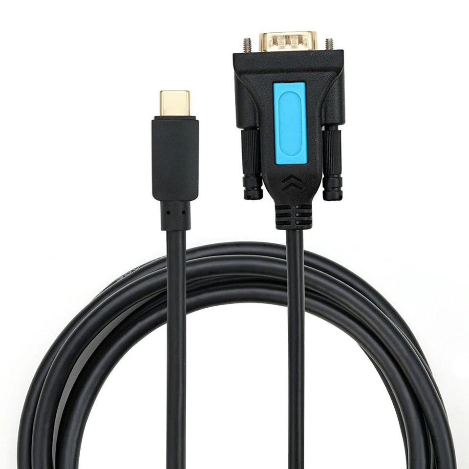 XT-XINTE 1.5m USB-C to RS232 DB9 Male Serial Adapter w/ Female-Female Connector - Image 2 of 4