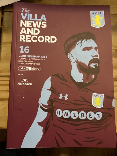 Aston Villa Programme 2016/17 2017/18 2018/19 2019/20 2021/22 2022/23 2023/24 - Bild 97 von 376