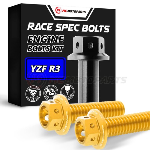 Engine Cover Bolts Screws Aluminum Set Fit Yamaha YZF R3 2014-2022 19 18 17 16 - Imagen 6 de 14