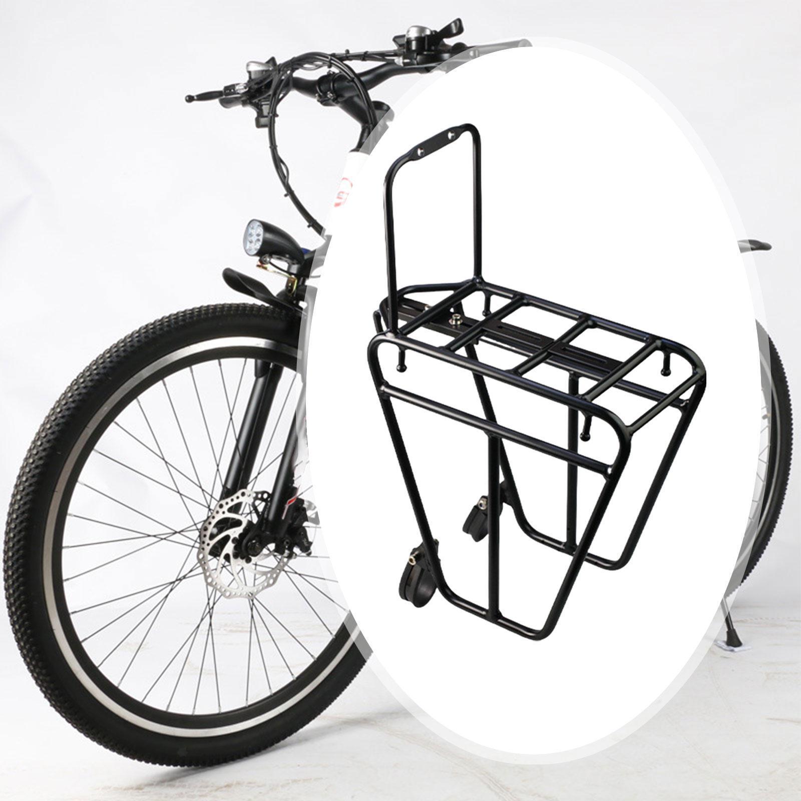 Sturdy Bike Front Rack Carrier with High Load Capacity for Secure Luggage Transport  