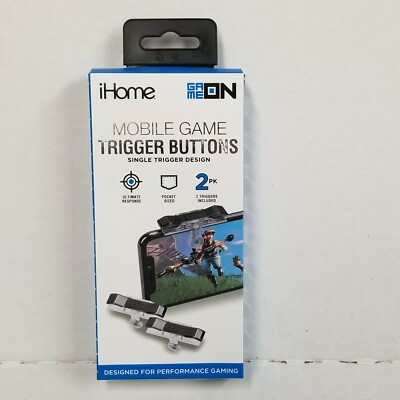 iHome MOBILE GAME TRIGGER BUTTONS 2 PK New in Sealed Box Performance Gaming