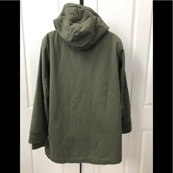 NUEVO wTag-Chaqueta Parka Forrada de Piel Sintética Verde Militante TRUE RELIGION para Hombres L Foto 4 de 4