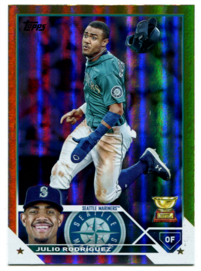 2023 Topps Series 1 Julio Rodriguez #330 Gold Foil Parallel 2023 Topps Series 1 Julio Rodriguez #330 Gold Foil Parallel
