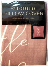 Reversible Pillow Cover "Have a Little Faith" 18" x 18"