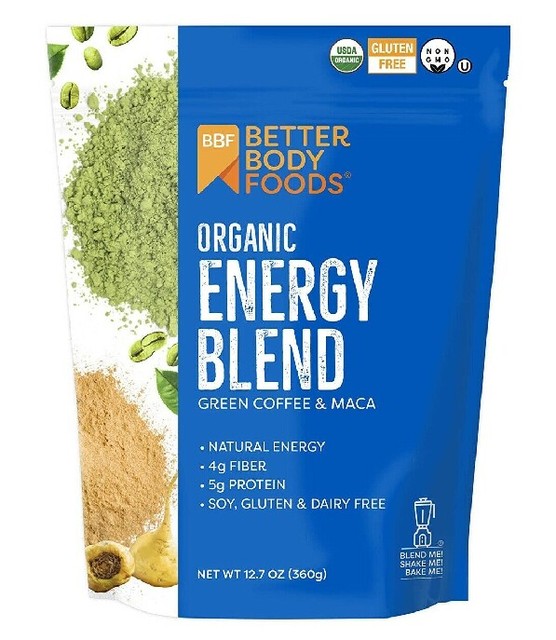 Better Body Foods BBF Nutrition Organic Energy Blend Green